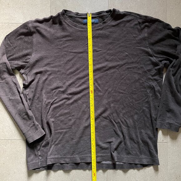 Men's Zegna Sport Chocolate Brown Soft Long Sleeve Jersey-Medium - Picture 6 of 8